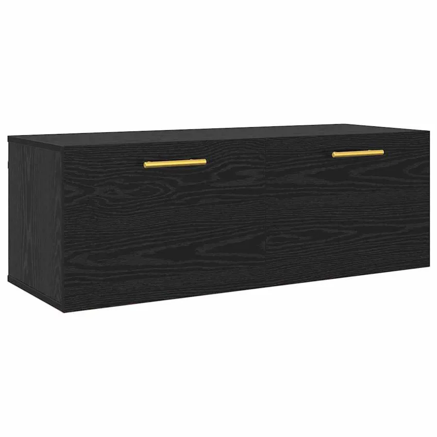 Meuble mural Chêne noir 100 x 36.5 x 35 cm Bois d'ingénierie - 2