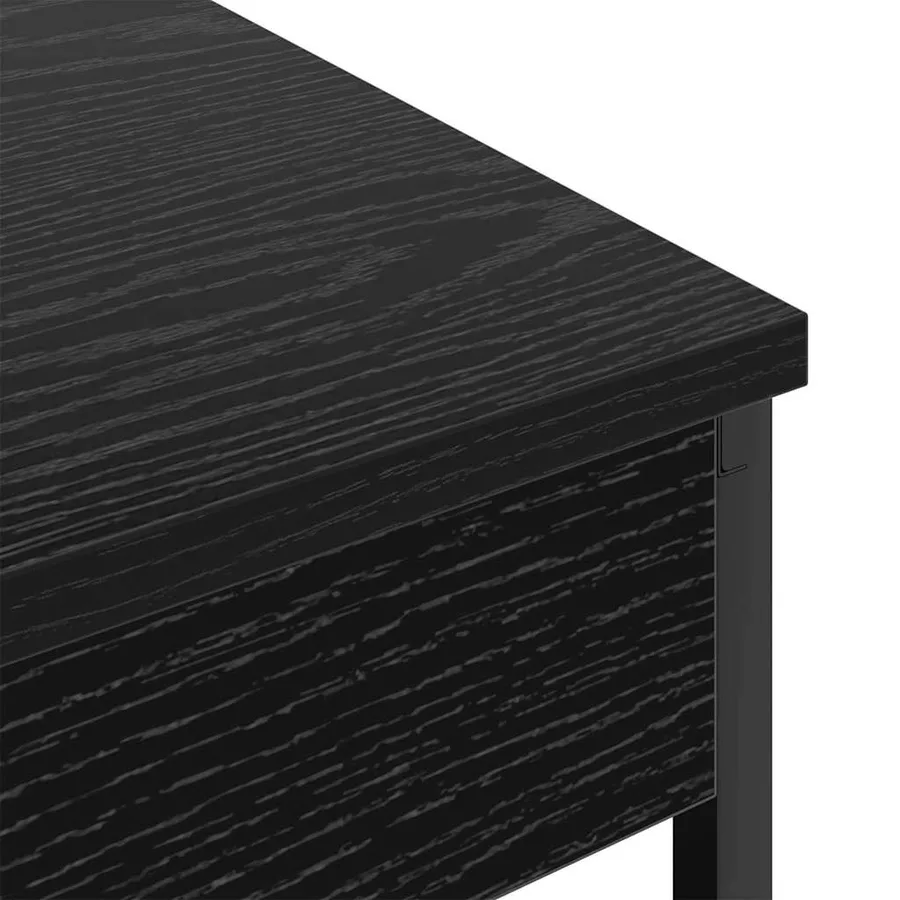Cabinet de chevet Chêne noir 41 x 31 x 76 cm Bois d'ingénierie - 9