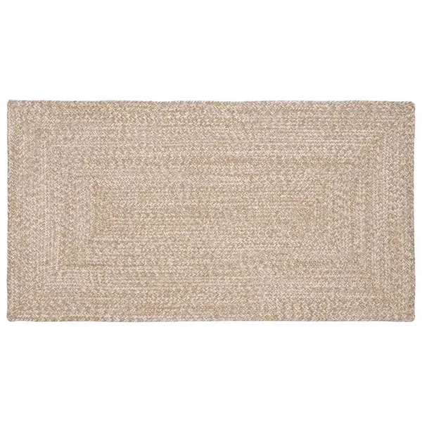 Tapis de surface Naturel et Blanc 80 x 150 cm Jute