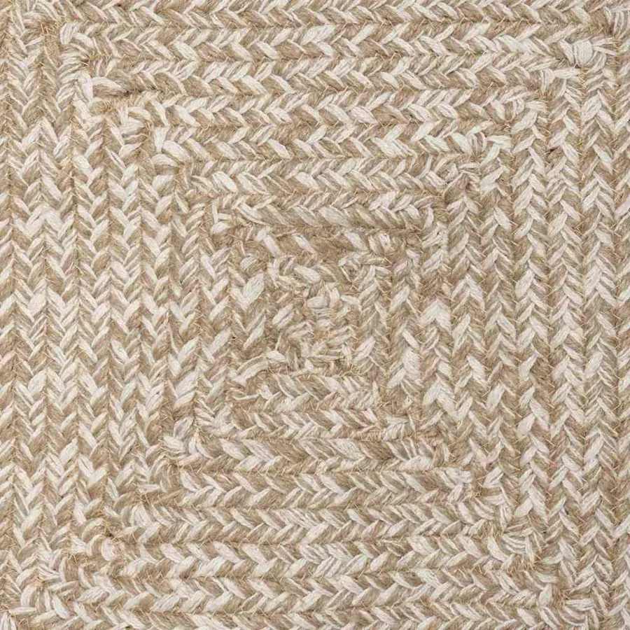 Tapis de surface Naturel et Blanc 80 x 150 cm Jute - 4
