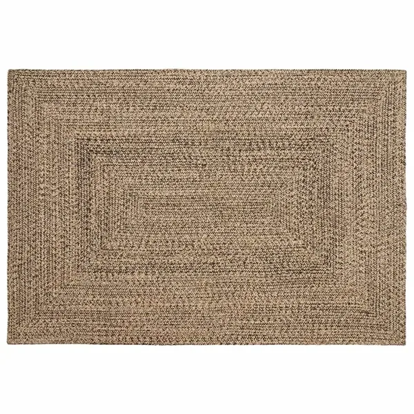 Tapis de surface Naturel et noir 120 x 170 cm Jute