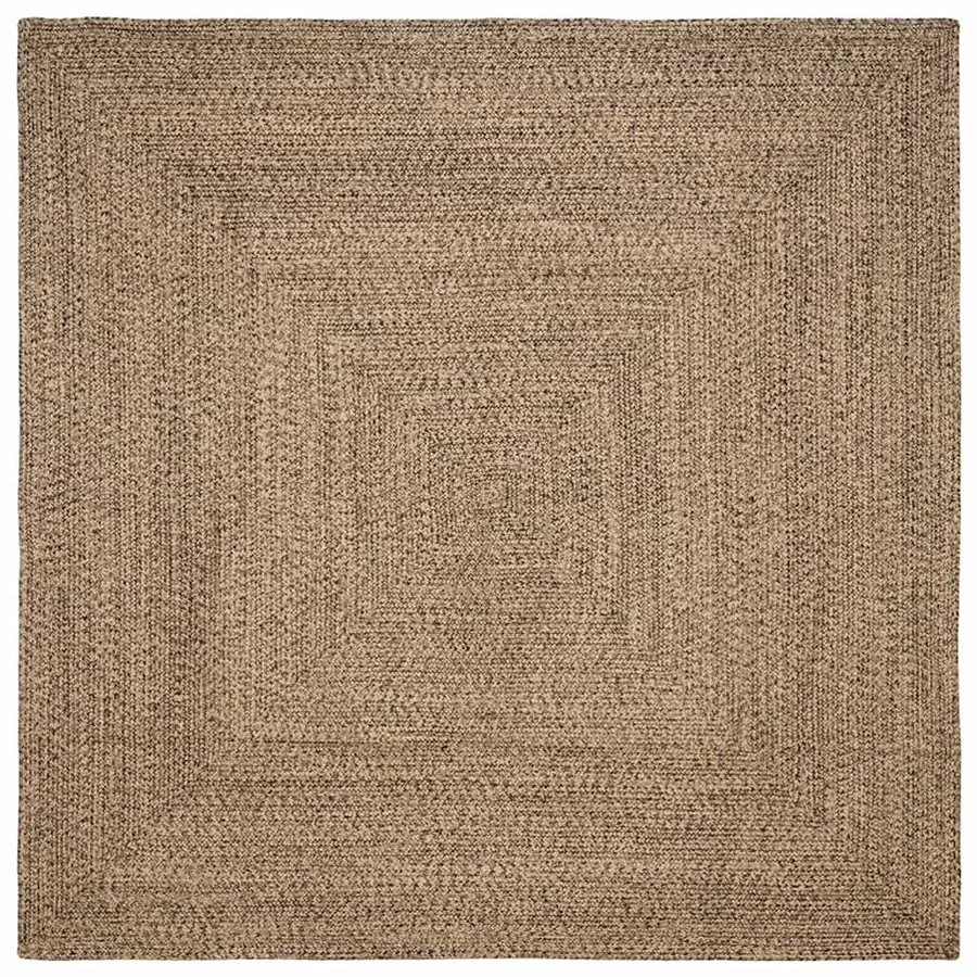 Tapis de surface Naturel et noir 200 x 200 cm Jute