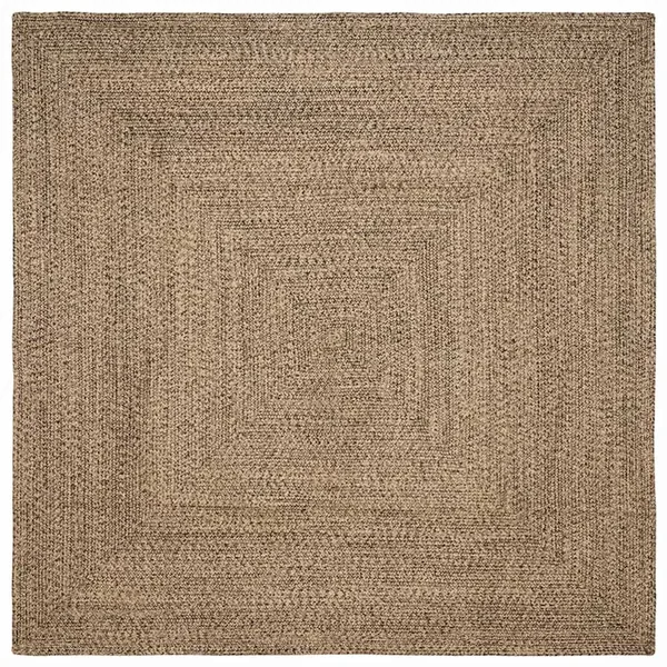 Tapis de surface Naturel et noir 200 x 200 cm Jute