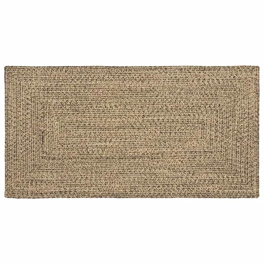 Tapis de surface Naturel et noir 80 x 150 cm Jute