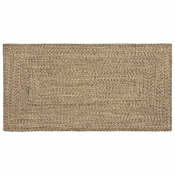 Tapis de surface Naturel et noir 80 x 150 cm Jute