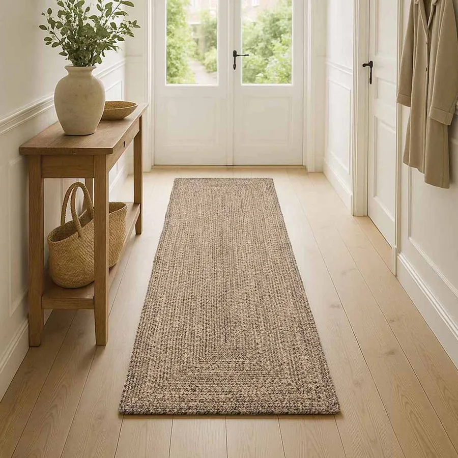 Tapis de surface Naturel et noir 80 x 150 cm Jute - 2
