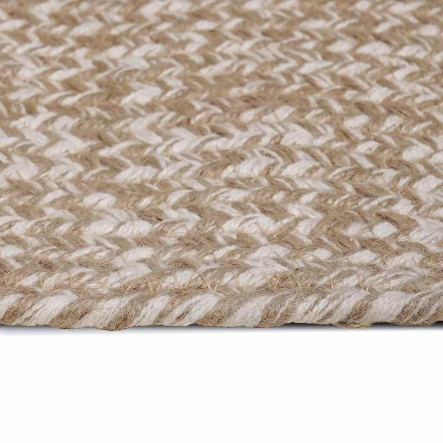Tapis de surface Naturel et Blanc 80 x 250 cm Jute - 3