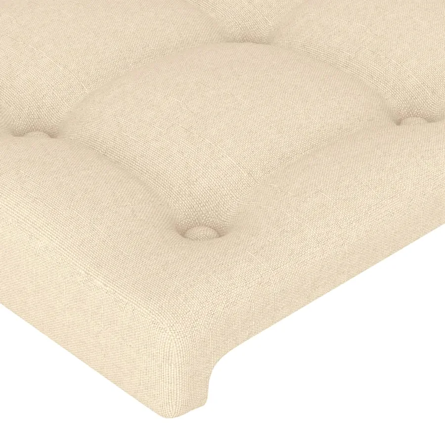 Tête de lit à LED Crème 147x16x118/128 cm Tissu - 5