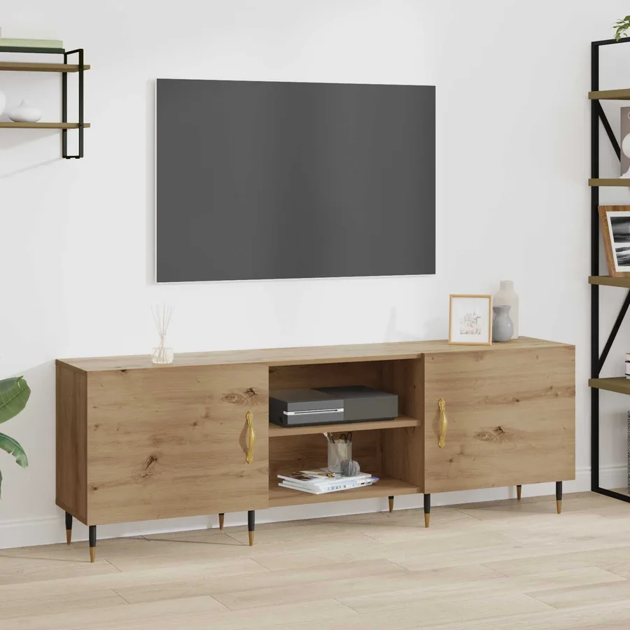 Meuble TV 150 x 30 x 50 cm chêne artisanal Bois d'ingénierie