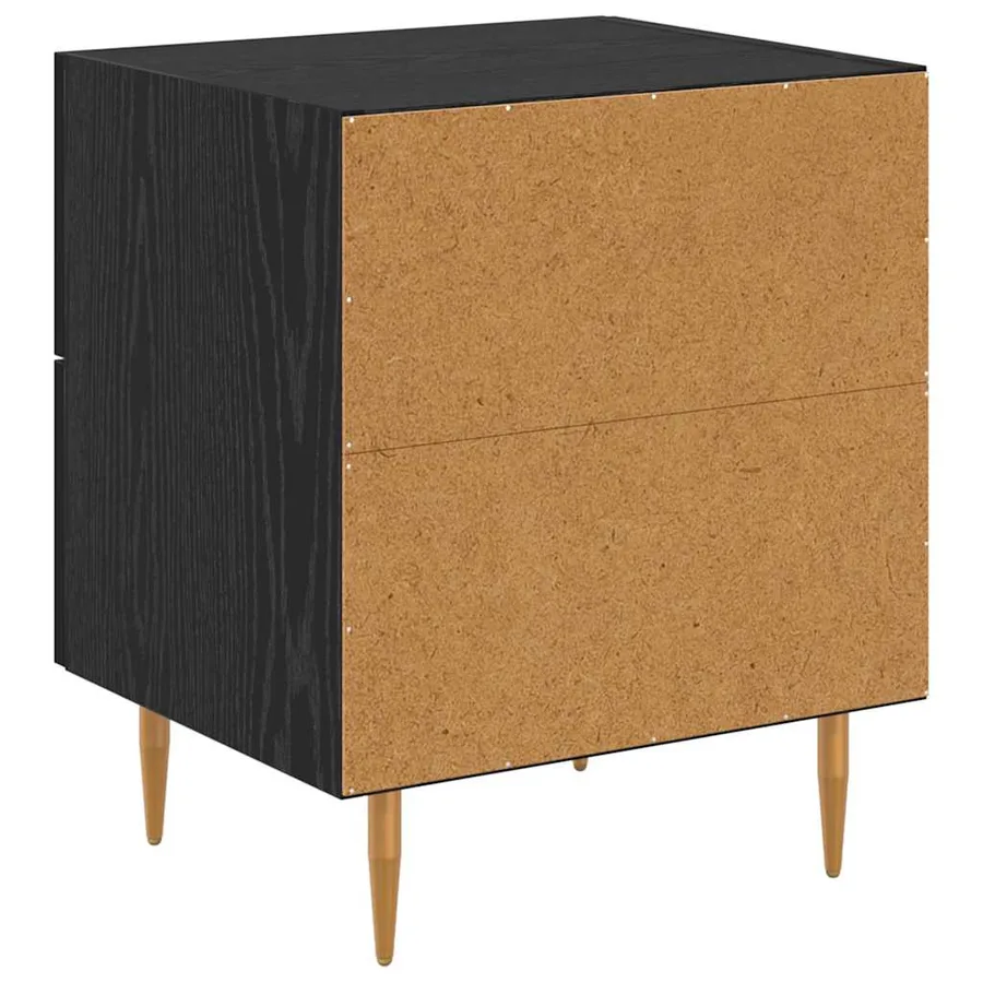 Cabinet de chevet 2 pcs Chêne noir 40 x 35 x 47,5 cm - 9