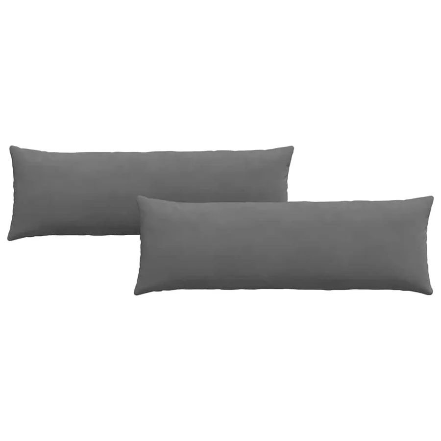 Coussins de canapé 2 pcs Gris foncé 120 x 40 cm tissu - 2