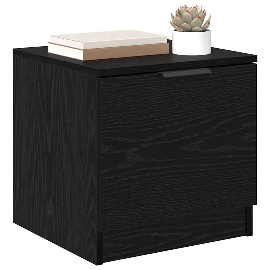 Armoire de lit avec tiroir 2 pcs Chêne noir 40 x 39 x 40cm - 3