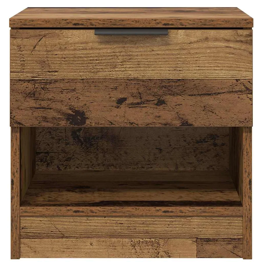 Armoire de lit avec tiroir 2 pcs Bois ancien 40 x 39 x 40cm - 7