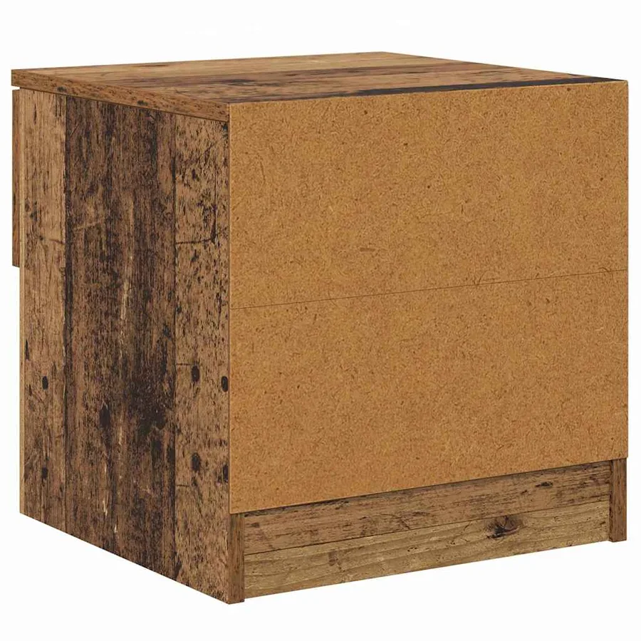 Armoire de lit avec tiroir 2 pcs Bois ancien 40 x 39 x 40cm - 9