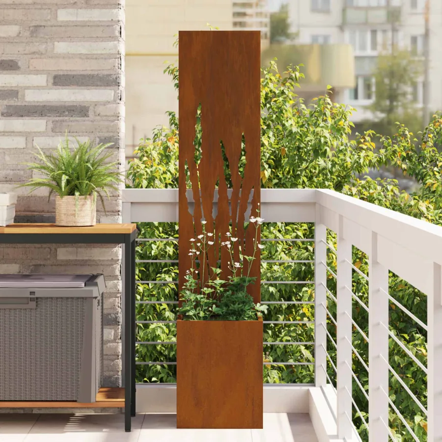 Écran de confidentialité de jardin Fretwork Rouillé 32 x 150 cm