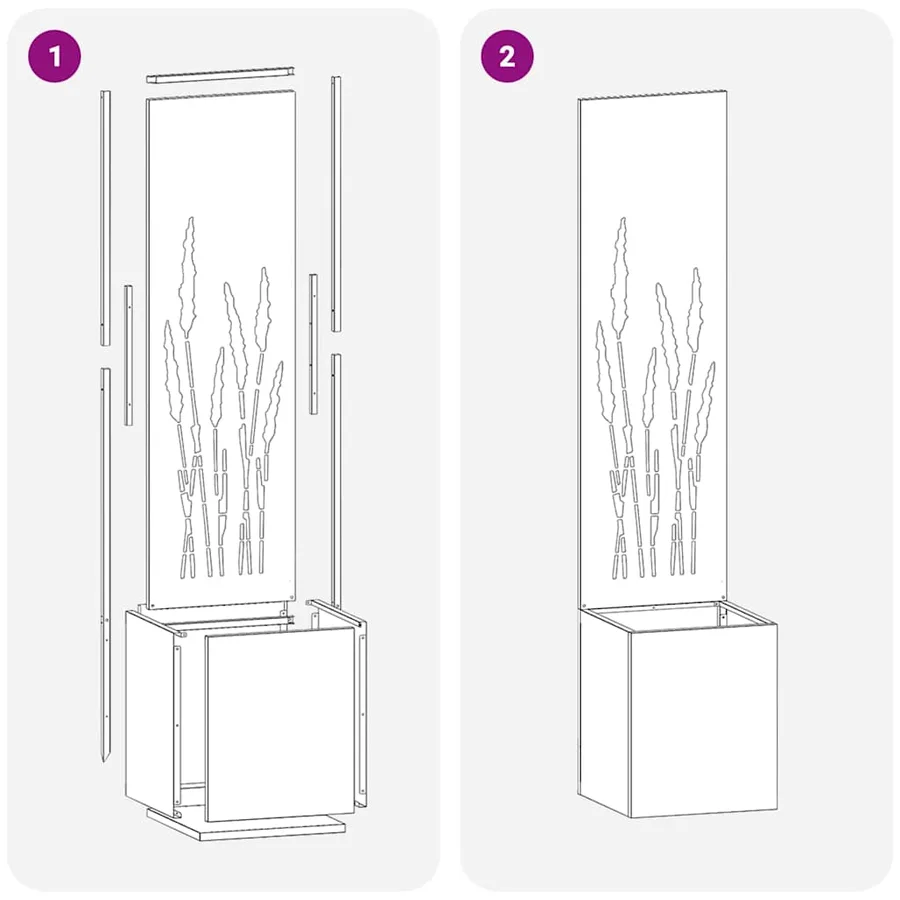 Écran de confidentialité de jardin Fretwork Rouillé 32 x 150 cm - 12