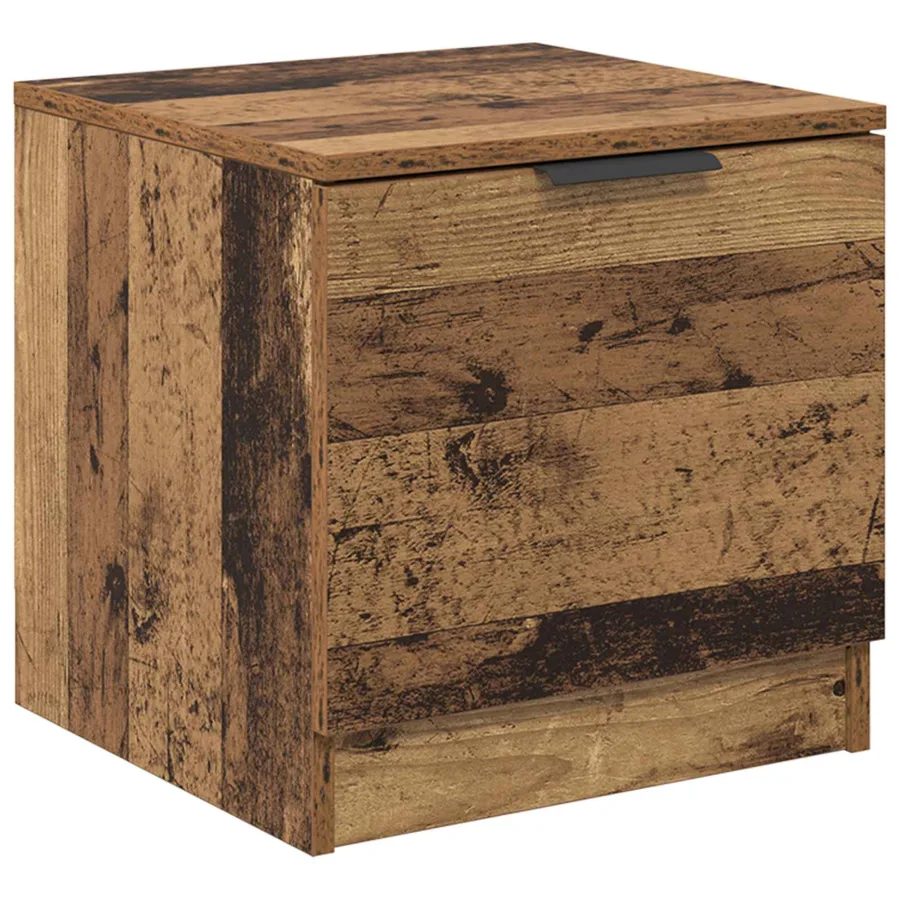 Armoire de lit avec tiroir 2 pcs Bois ancien 40 x 39 x 40cm - 6