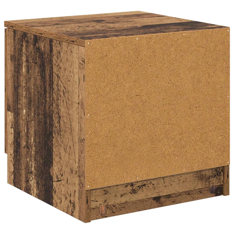 Armoire de lit avec tiroir 2 pcs Bois ancien 40 x 39 x 40cm - 9