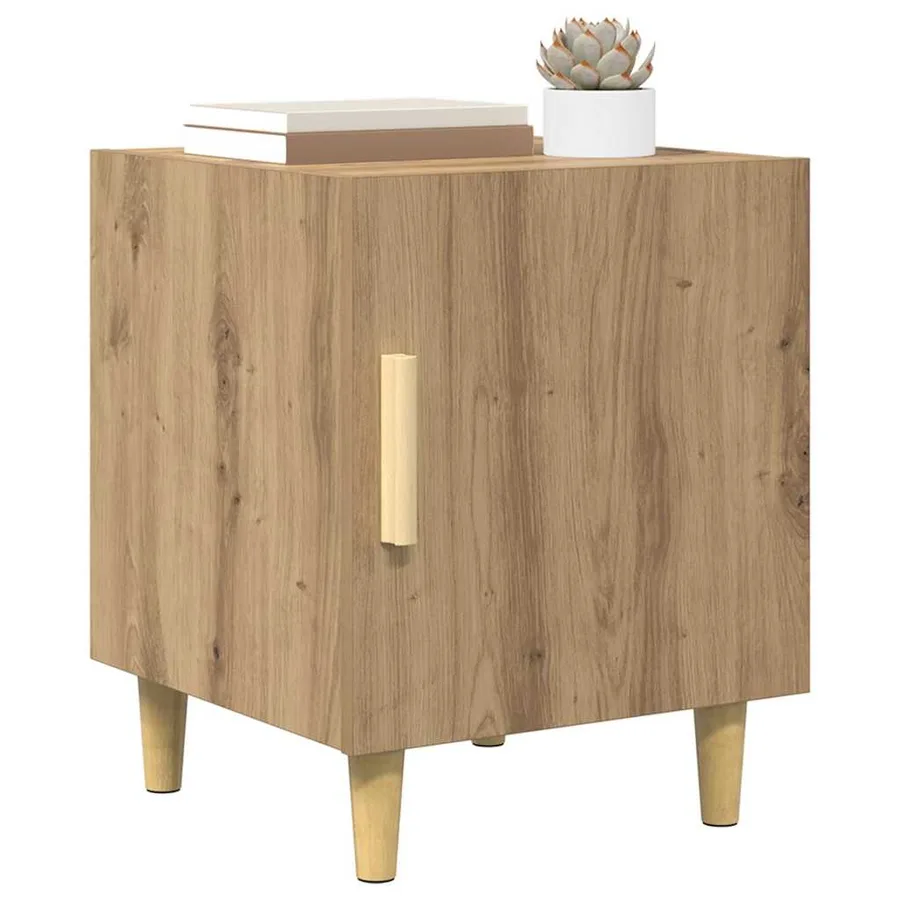 Cabinet de chevet 2 pc Chêne artisanal 40 x 40 x 50 cm - 3