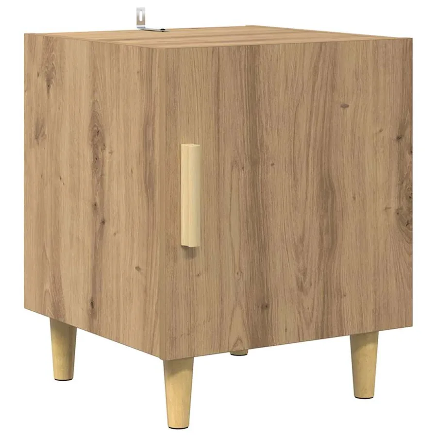 Cabinet de chevet 2 pc Chêne artisanal 40 x 40 x 50 cm - 6