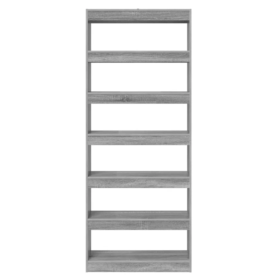 Bibliothèque Gris Sonoma 80 x 30 x 198 cm Bois d'ingénierie - 5