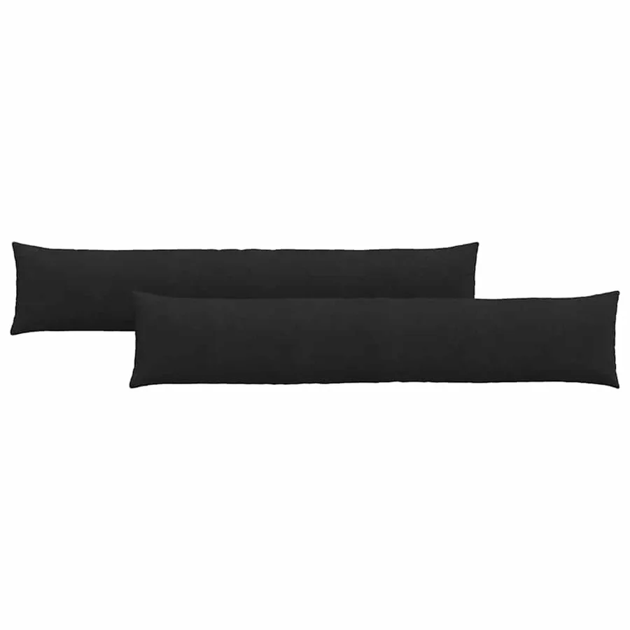 Coussins de canapé 2 pcs Noir 200 x 40 cm tissu - 2