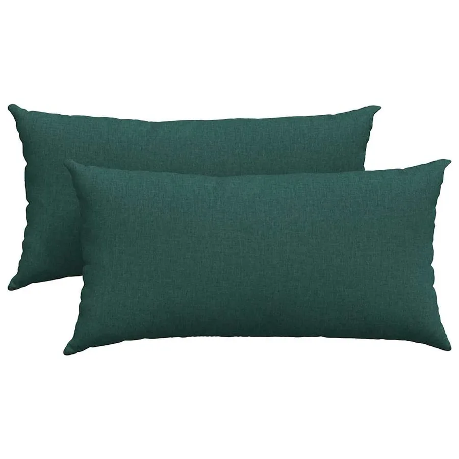 Coussins de canapé 2 pcs Vert foncé 80 x 40 cm tissu - 2