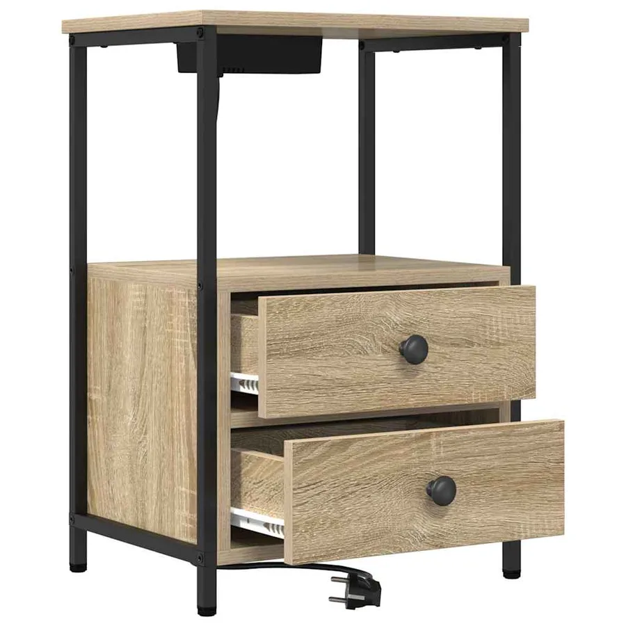 Cabinet de chevet avec tiroir Chêne Sonoma 40 x 31 x 60 cm - 5