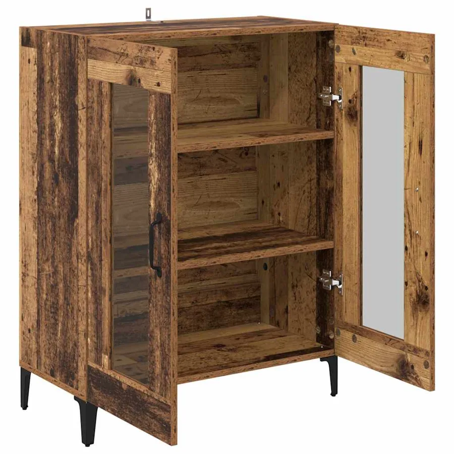 Buffet Bois Ancien 69,5 x 34 x 90 cm Bois d'ingénierie et fer - 5