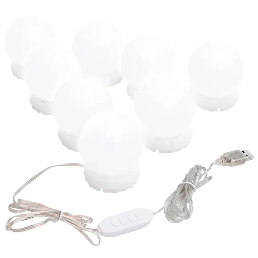 Miroir mural avec lampes LED Rectangulaire Verre - 11