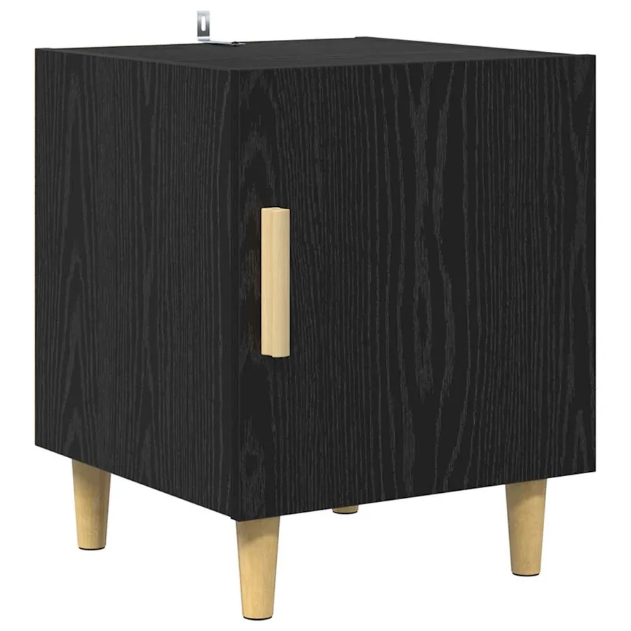Cabinet de chevet 2 pcs Chêne noir 40 x 40 x 50 cm - 6