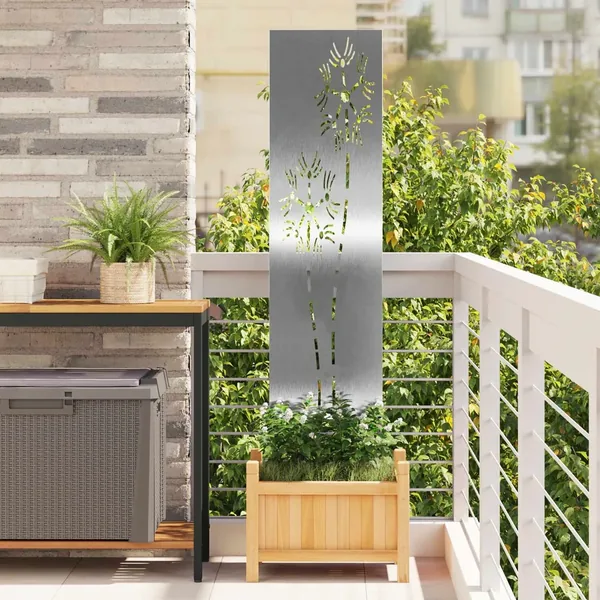 Écran de confidentialité de jardin Fretwork Argenté 32 x 140 cm