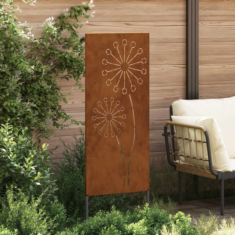 Écran de confidentialité de jardin Fretwork Rouillé 50 x 140 cm - 3
