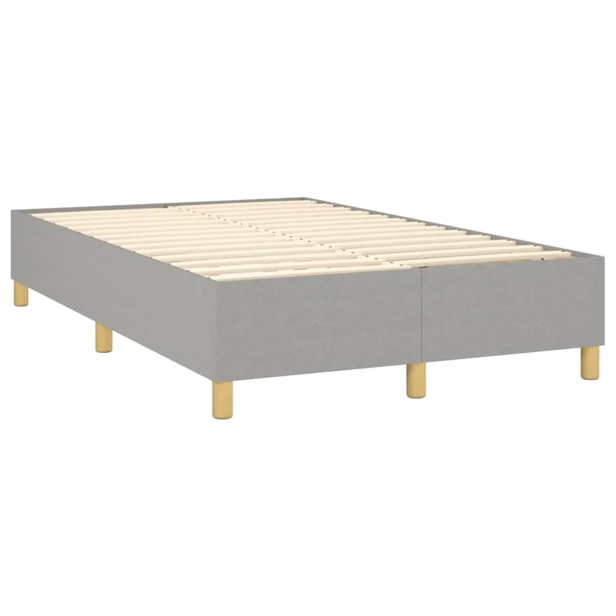 Sommier à lattes de lit matelas et LED Gris clair 120x200 cm - 5