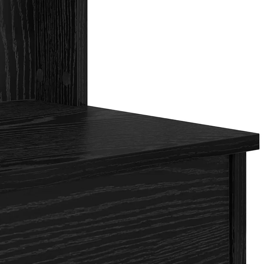 Table de maquillage avec miroir Chêne noir 96 x 39 x 142 cm - 10