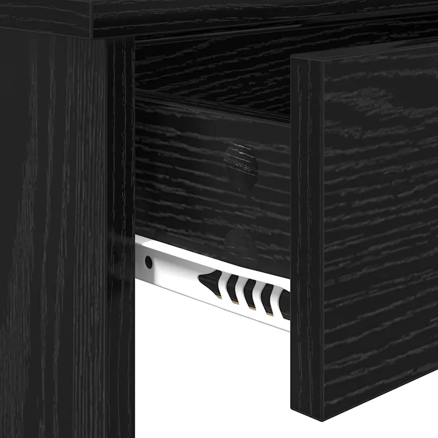 Table de maquillage avec miroir Chêne noir 96 x 39 x 142 cm - 9