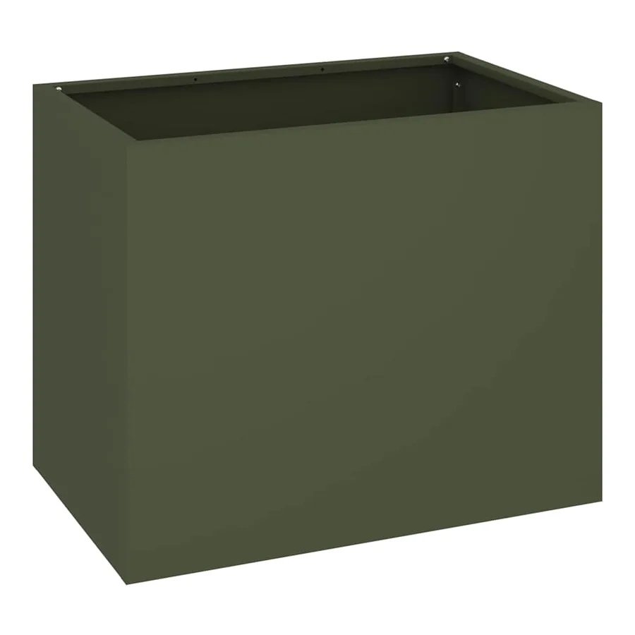Cache-pot de jardin Vert olive 50 x 32 x 40 cm - 2