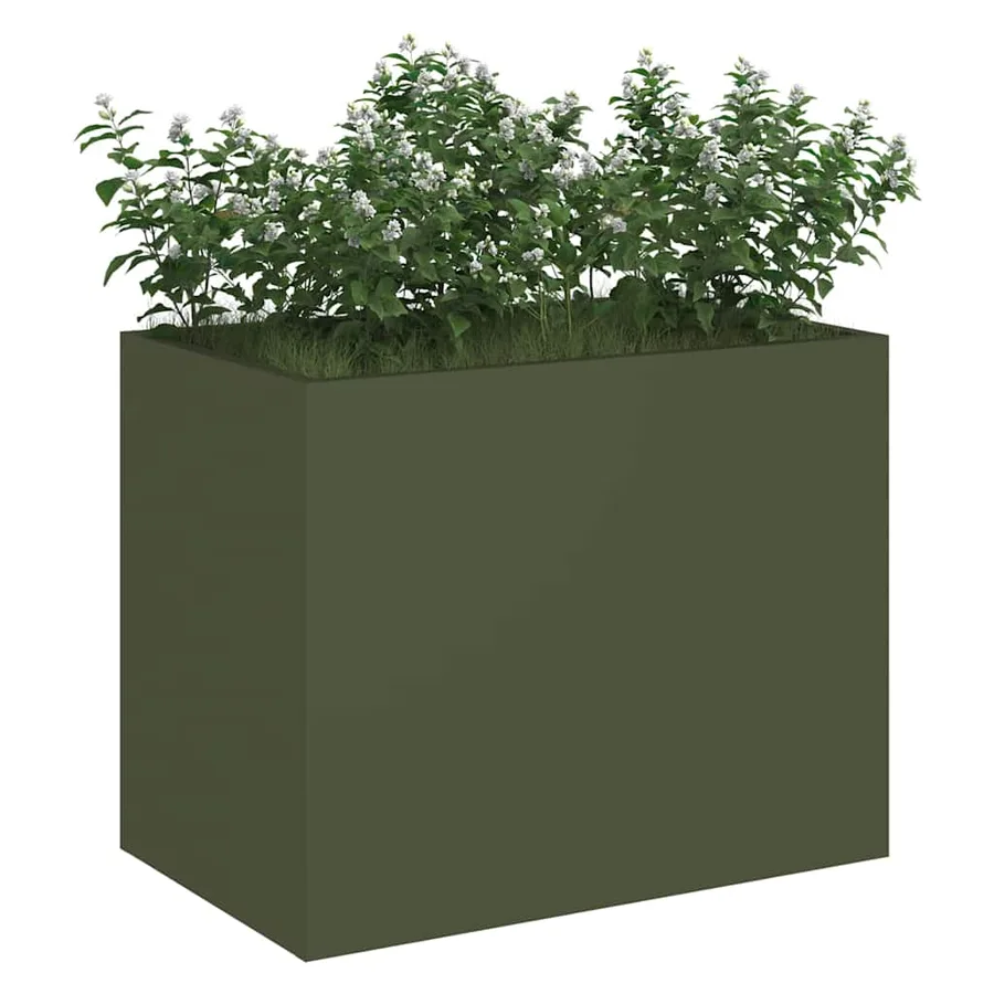 Cache-pot de jardin Vert olive 50 x 32 x 40 cm - 3