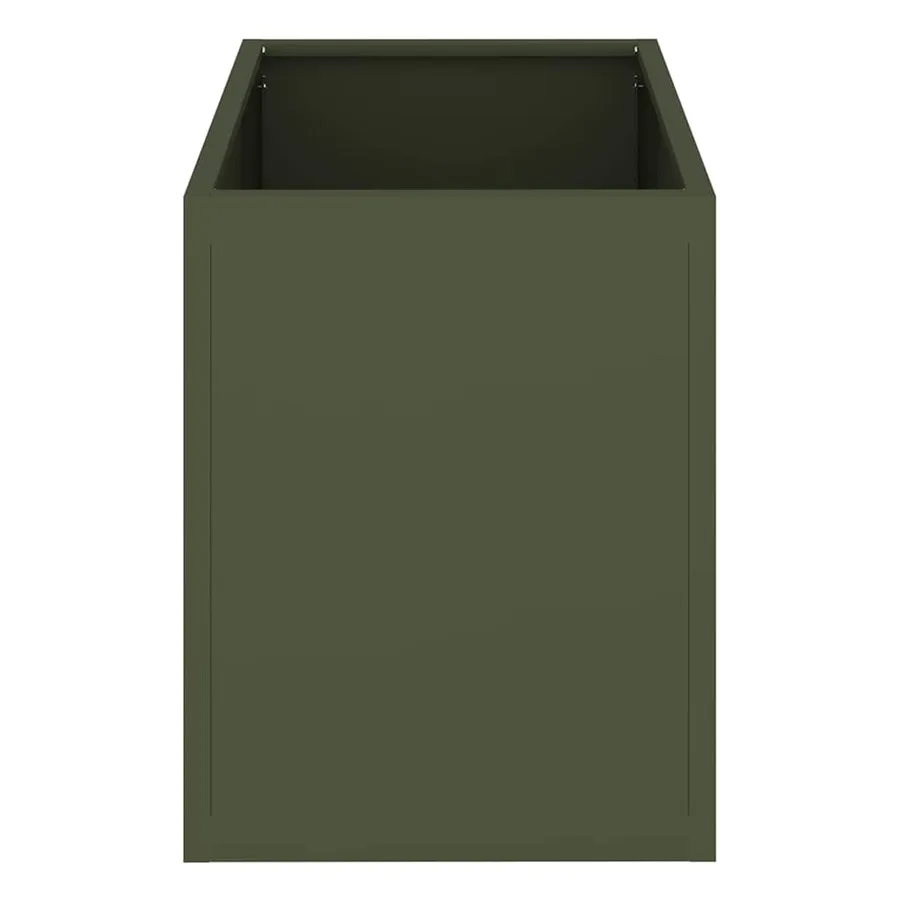 Cache-pot de jardin Vert olive 50 x 32 x 40 cm - 6