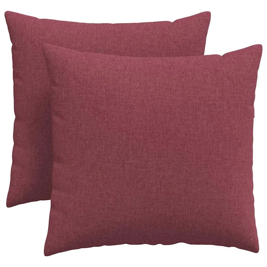 Coussins de canapé 2 pcs Bordeaux 45 x 45 cm tissu - 2