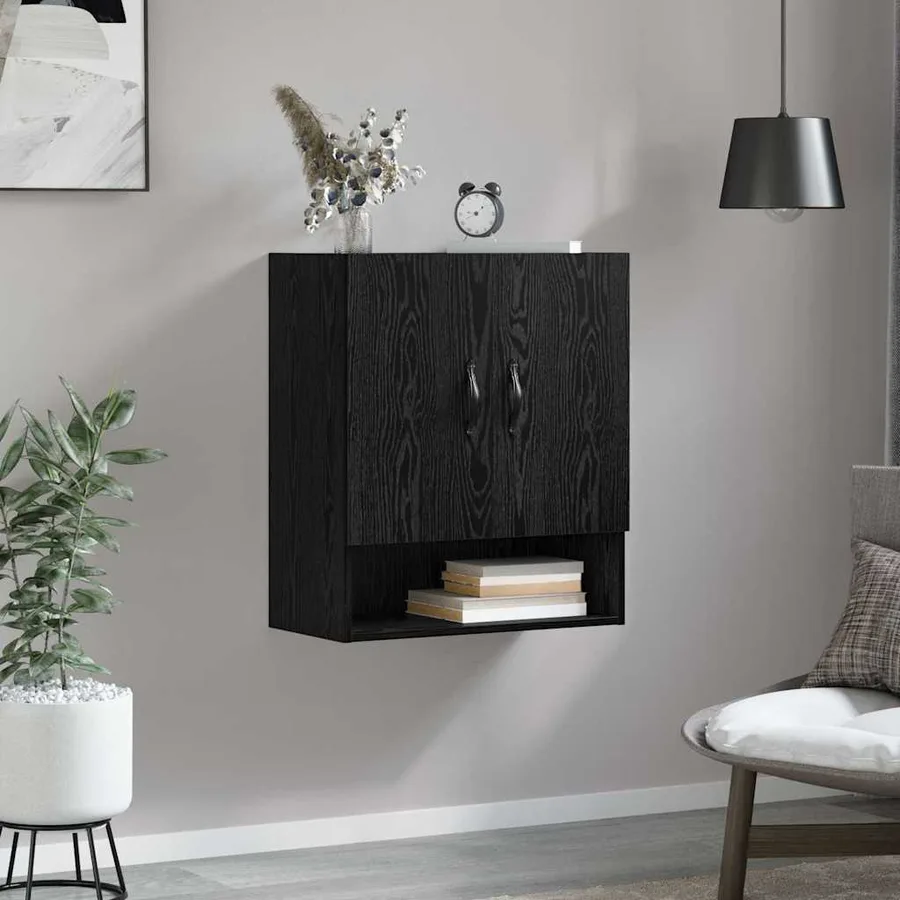 Armoire Murale Chêne noir 60 x 31 x 70 cm Bois d'ingénierie - 4