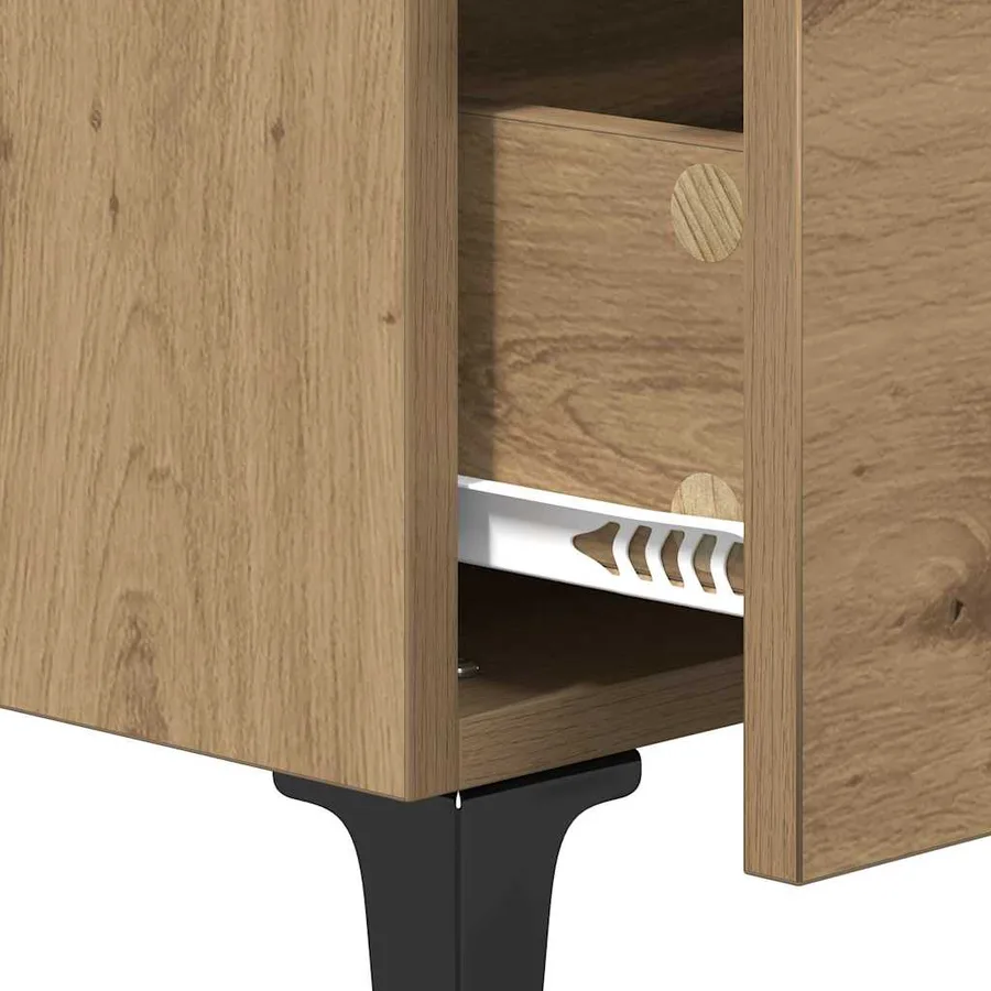Armoire de lit 2 pc Chêne artisanal 40 x 35 x 47,5 cm - 10