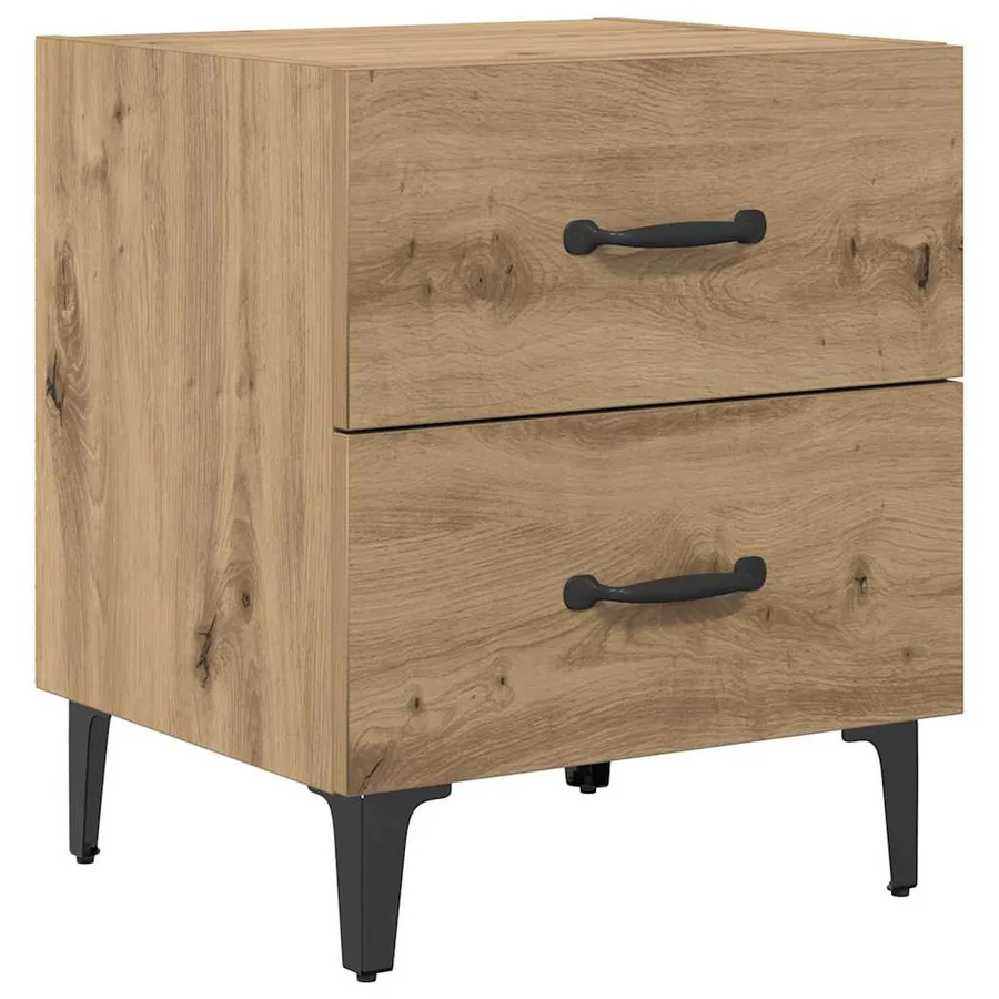 Armoire de lit 2 pc Chêne artisanal 40 x 35 x 47,5 cm - 6