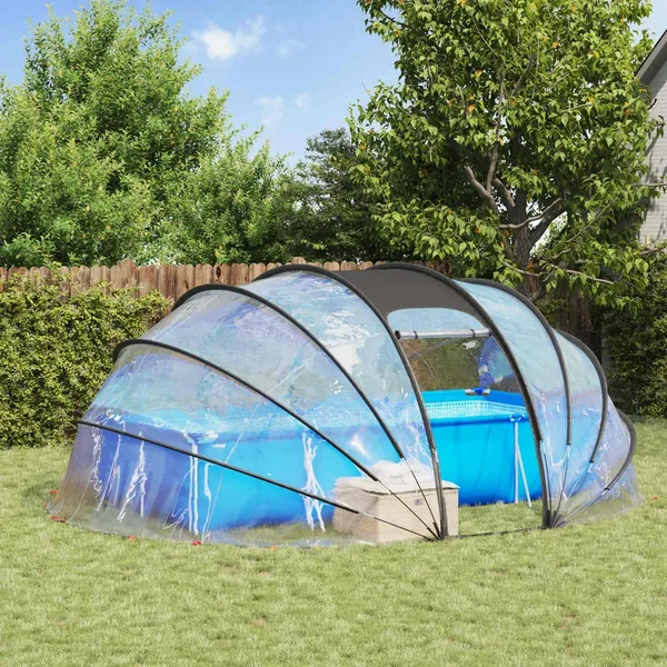 Dôme de tente de piscine Transparent 538 x 440 x 204 cm PVC