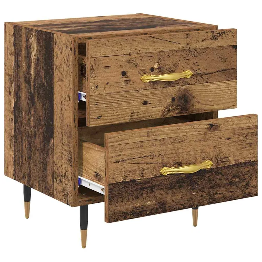 Cabinet de chevet 2 pcs Bois ancien 40 x 35 x 47,5 cm - 5