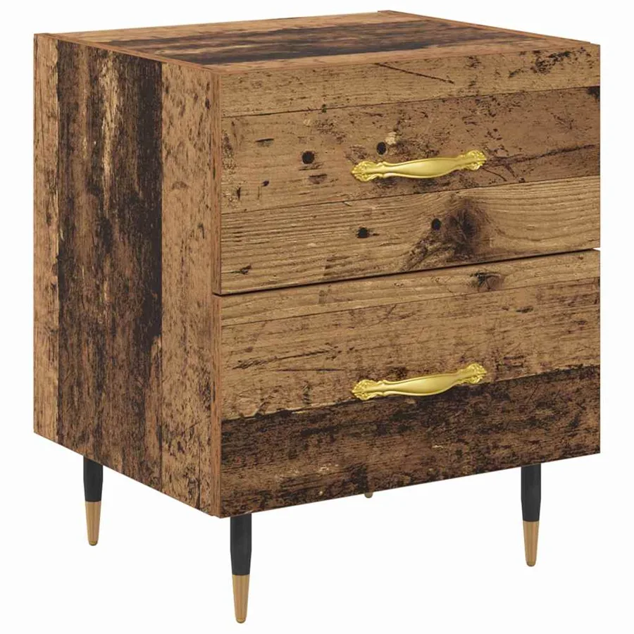 Cabinet de chevet 2 pcs Bois ancien 40 x 35 x 47,5 cm - 6