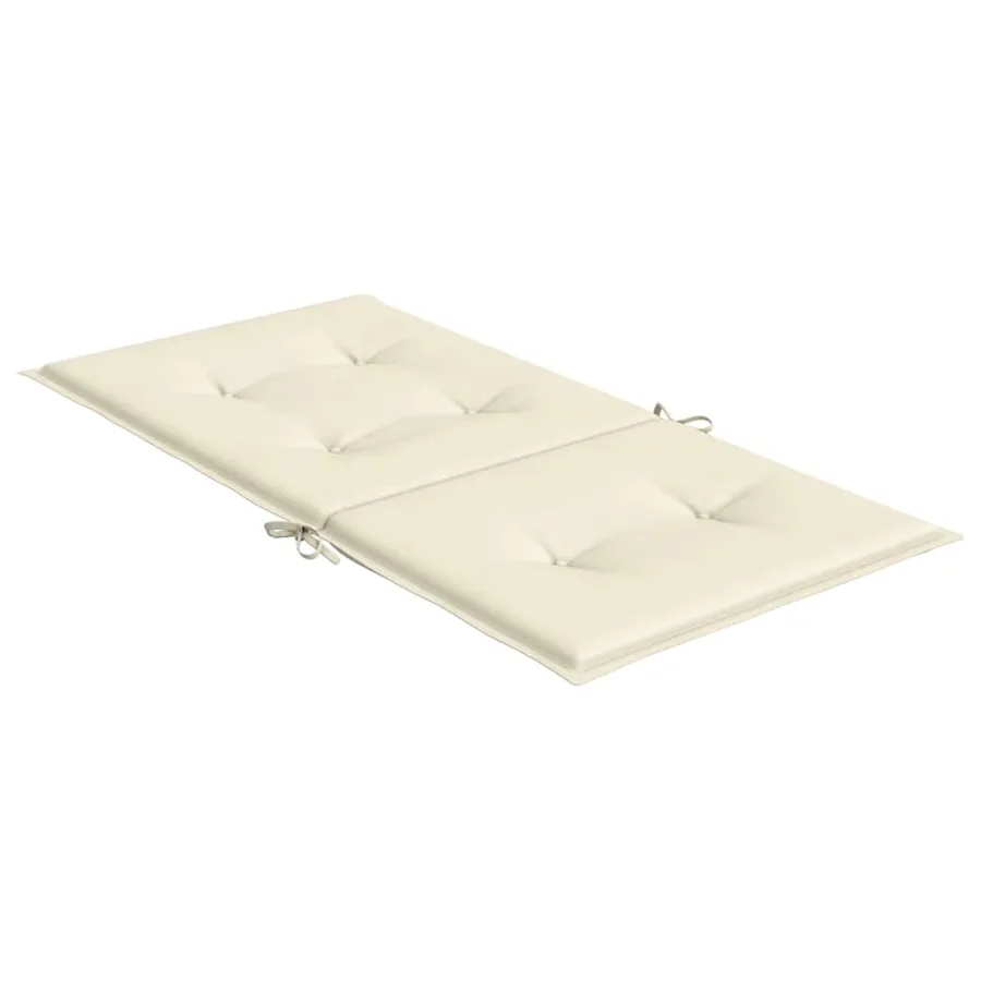 Coussins de chaise de jardin à dossier bas lot de 6 crème - 6