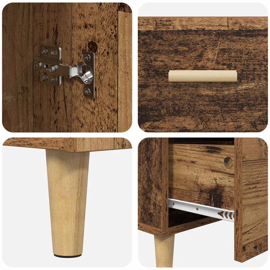 Buffet Bois ancien 34 x 69,5 x 90 cm Bois d'ingénierie - 9