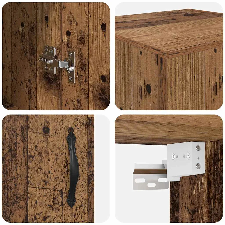 Meuble mural Bois Ancien 69,5 x 34 x 90 cm - 9