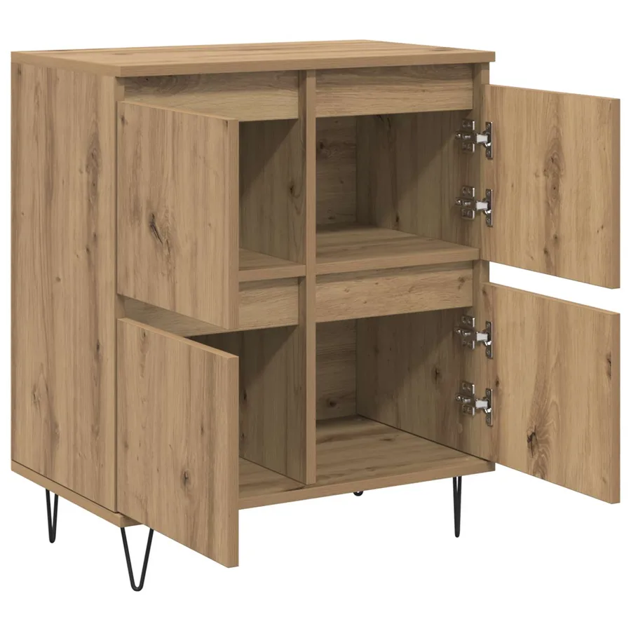 Buffets 2 pcs chêne artisanal - 6